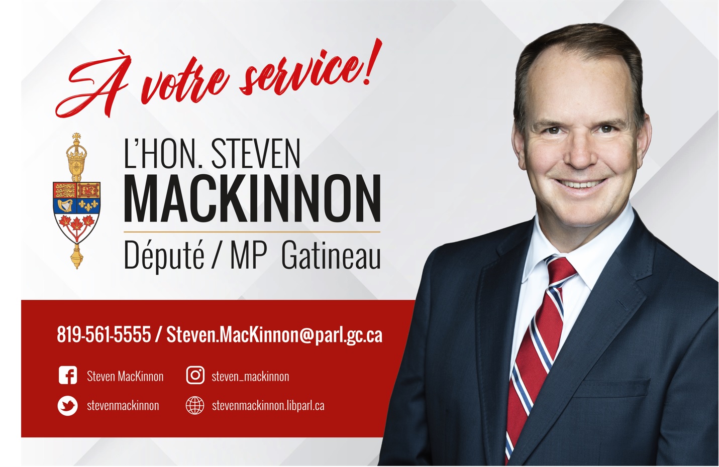 Carte professionnelle - L'hon. Steven MacKinnon